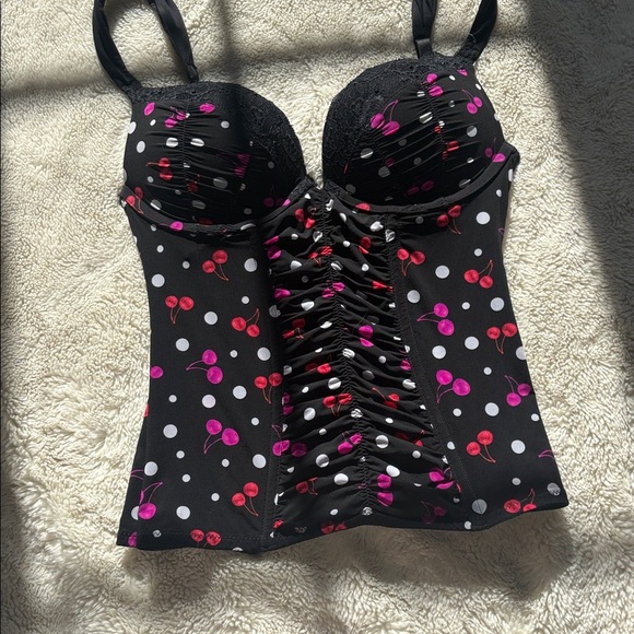 La Senza Hello Sugar Corset Top – Size XS | Y2K Aesthetic | Cherry Push-Up | - Picture 3 of 7